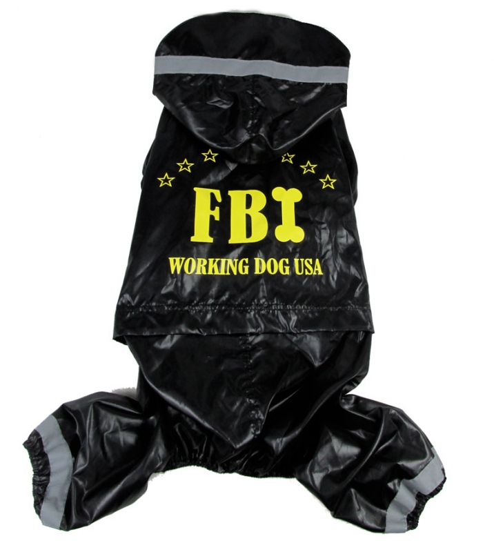 Дождевик "FBI big" черный для крупных собак