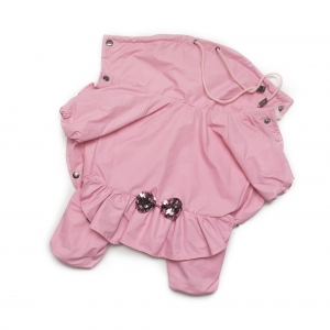 Дождевик на шёлке "Бантик" розовый для девочки