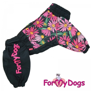 Дождевик FMD "Цветы" для средних и больших собак для девочки