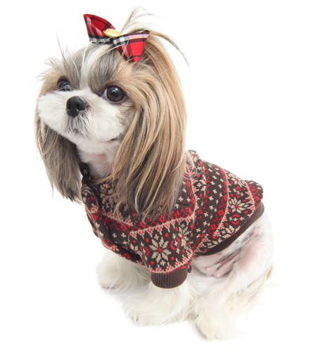 Двухсторонняя куртка "Лыжница" красная для собак небольших пород